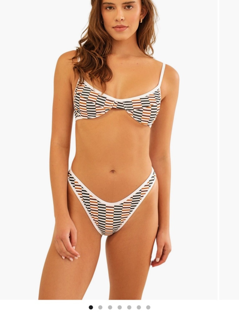 Dippin Daisys Venice Cheeky Bikini Bottoms in Cola size large